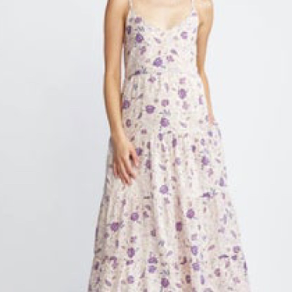Self Contrast Kali Floral Maxi Dress